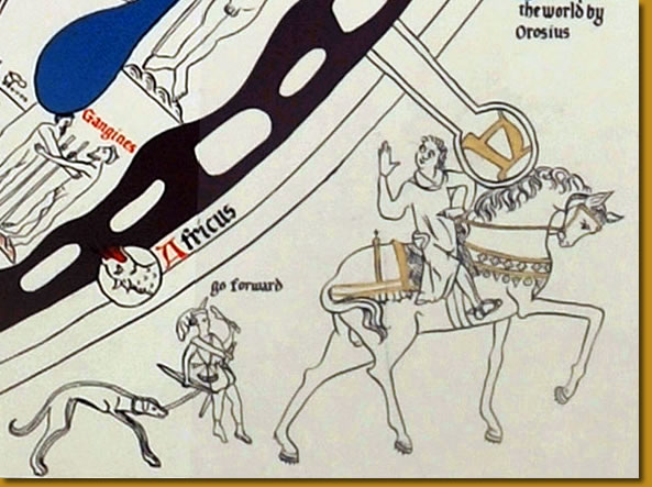 Kate Innes Mappa Mundi Hereford Cathedral image of the rider