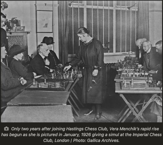 vera menchik age 20 playing simultaneous chess in England